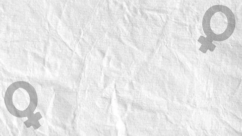 Women Equality Day Background - Subtle Female Symbols on Textured White for.. Stock Illustration