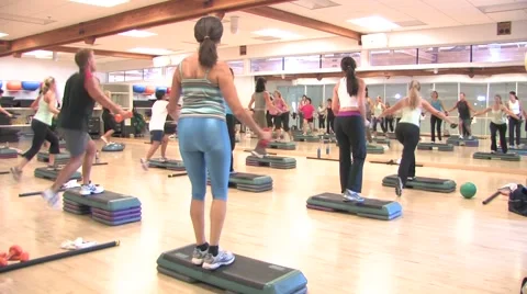 Women in Exercise Class Stock Footage 1088735