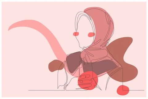 Women On Focus Background Vector Illustrazione stock