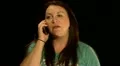 Women gets a bad news telephone call HD Footage