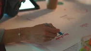 Women, Hands And Writing Paper For Tech Company, Creative Startup And Brand Stock Footage