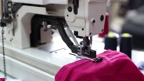 Women hands during sewing process on factory. Stock Footage 80503184