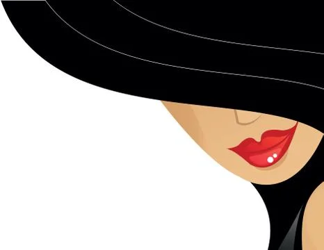 Women with hat Stock Illustration