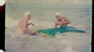 Women Laugh Play In The Waves At The Beach 1950S Vintage Film 8Mm Home Movie 8Mm Stock Footage