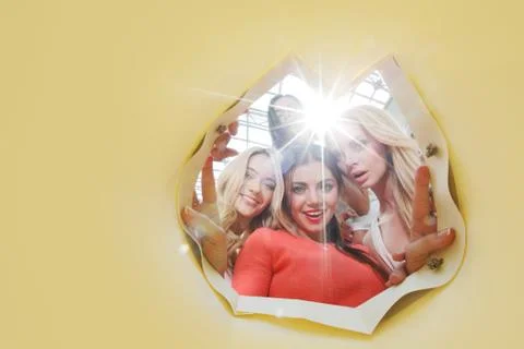 Women looking inside bag Stock Photos