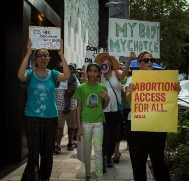 Women Marching in Protest Stock Photos