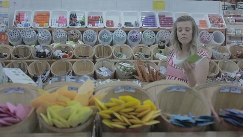 Women meet each other while shopping Stock Footage 108335853