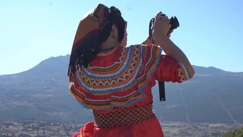 Women in the mountain Stock Footage 130070856