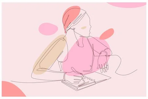 Women In The Office Background Vector Stock Illustration