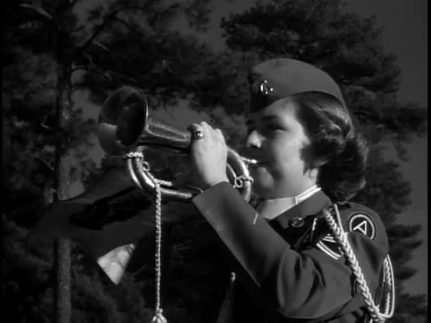 Women perform several tasks such as their basic training, office duties andƒ Video stock 75295510