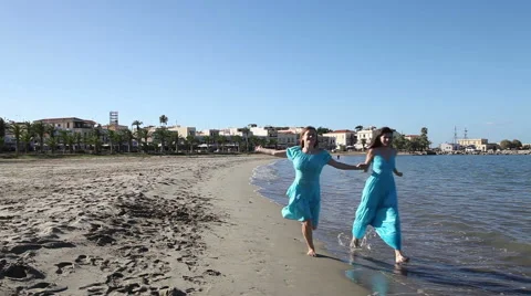 Women running Stock Footage 44228380