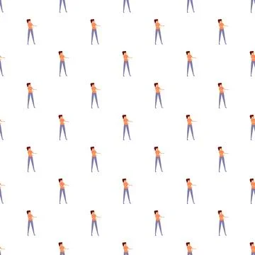 Women seamless flat design pattern presenting something Stockillustratie
