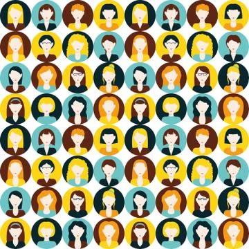 Women seamless pattern Stock Illustration