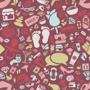 Women seamless pattern Stock Illustration
