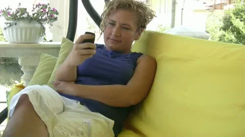 Women Sending A Text Message Stock Footage 11710085
