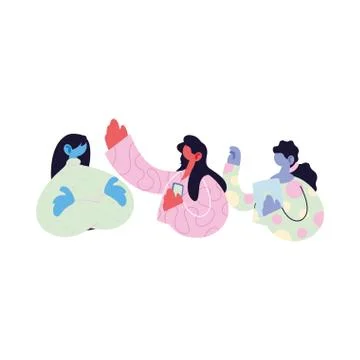 Women sharing work methods online Stock Illustration