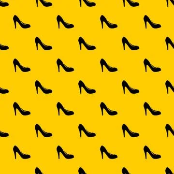 Women shoe with heels pattern vector Stock Illustration