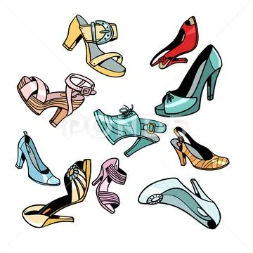 Women Shoes On White Background