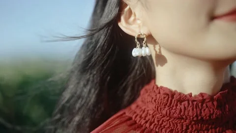 Women Side face Video stock 234780177