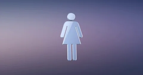 Women Silver 3d Icon Video stock 71157053