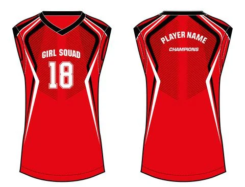 Women Sleeveless Tank top Sports t-shirt Jersey design, Volleyball Jersey Stock Illustration