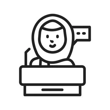 Women Speech icon vector image. Stock Illustration