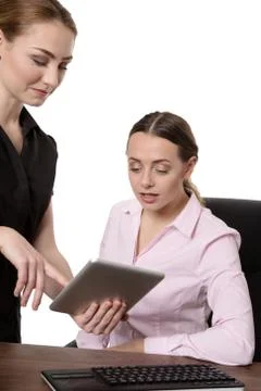 Women with tablet computer Stock Photos