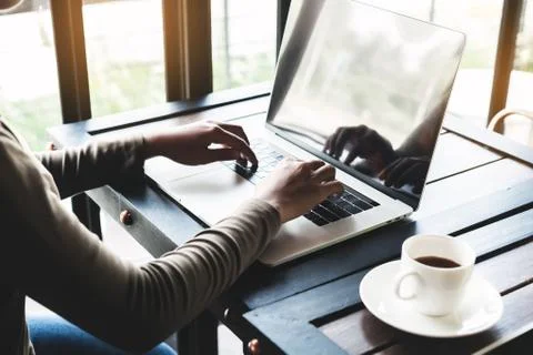 Women using laptop computer Stock Photos
