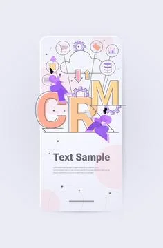 Women using laptops client support CRM Customer Relationship Management concept Stock Illustration