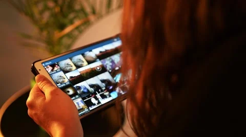 Women Using  Tablet - Messags, Skype, Photos Stock Footage 50882907