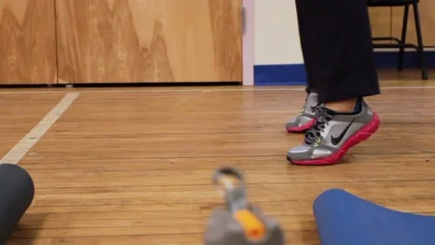 Women warm up to exercise Stock Footage