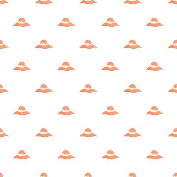 Women wide brimmed summer hat seamless pattern Stock Illustration