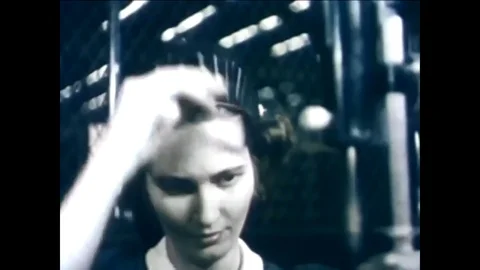Women worked hard and efficiently at the Ford Willow Run Plant in Detroit, Stock Footage 79515539