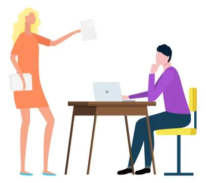 Women Workers, Professional Collaboration Vector 库存插图