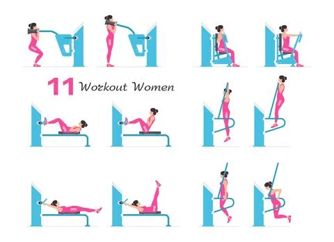 Women workout set Stock Illustration