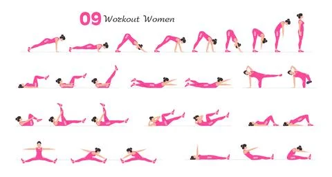 Women workout set Stock Illustration