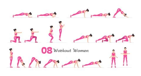 Women workout set Stock Illustration