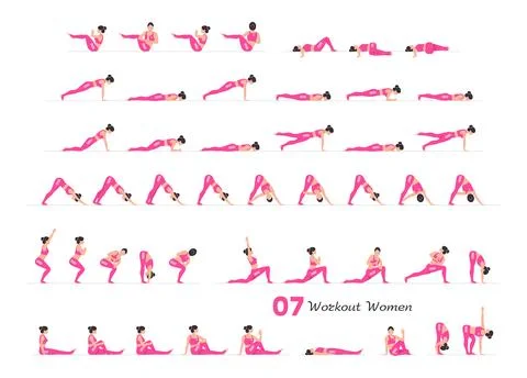 Women workout set Stock Illustration