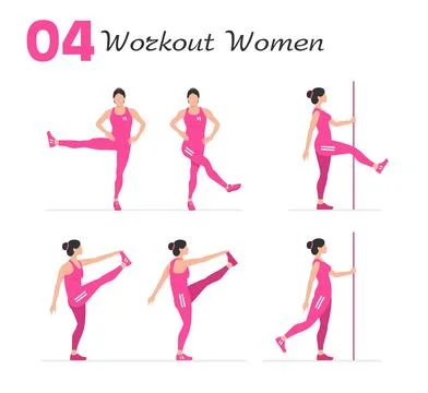 Women workout set Stock Illustration