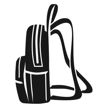Womens backpack side icon, simple style Stock Illustration
