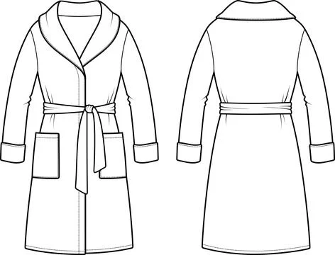 Women's bathrobe. Stock Illustration