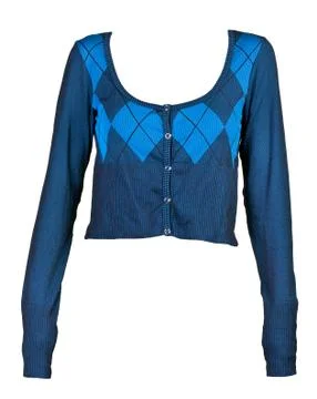 Women's blue plaid blouse pattern Stock Photos