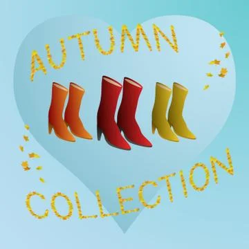 Womens boots autumn collection vector illustration Stock Illustration