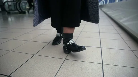 Women's boots in dance Stock Footage 70150552