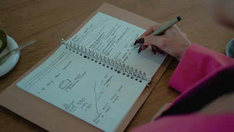 Women's business meetup, making notes in the notebook 動画素材 263284071