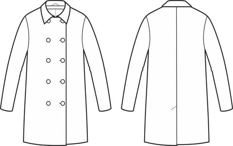 Women's coat. Stock Illustration