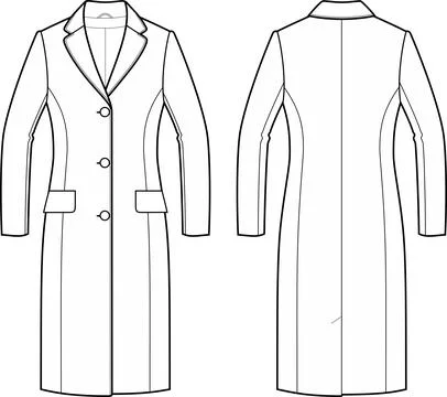 Women's coat. Stock Illustration