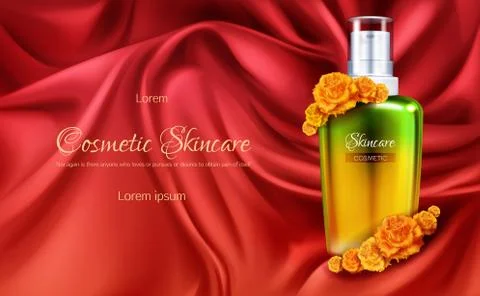 Womens cosmetics 3d realistic vector Stock Illustration