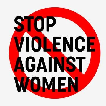 Women's Day Background Concept Stop Violence against Women vector illustration Stock Illustration
