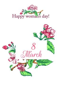 Womens day card Stock Illustration